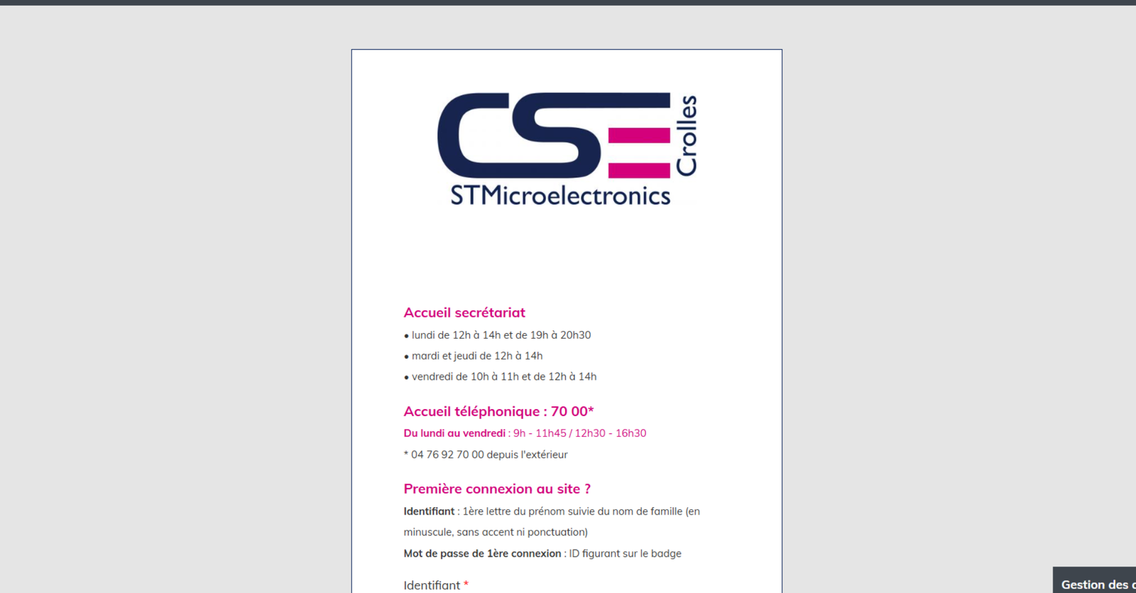 CSE ST Crolles