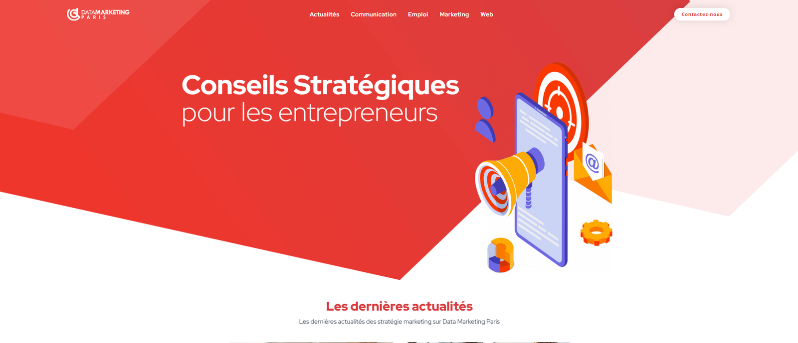 datamarketingparis.com page d'accueil